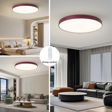 Brilagi - LED hämardatav valgusti POOL SMART LED/128W/230V läbimõõt 100 cm Wi-Fi Tuya + kaugjuhtimispult bordoopunane