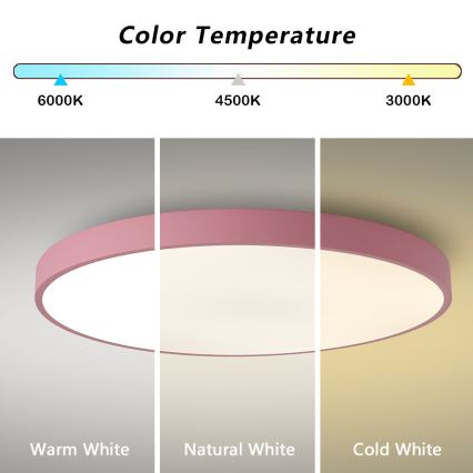 Brilagi - hämardatav LED-valgusti POOL SMART LED/128W/230V, Ø 100 cm, 3000–6000 K, Tuya Wi‑Fi + kaugjuhtimispult, roosa