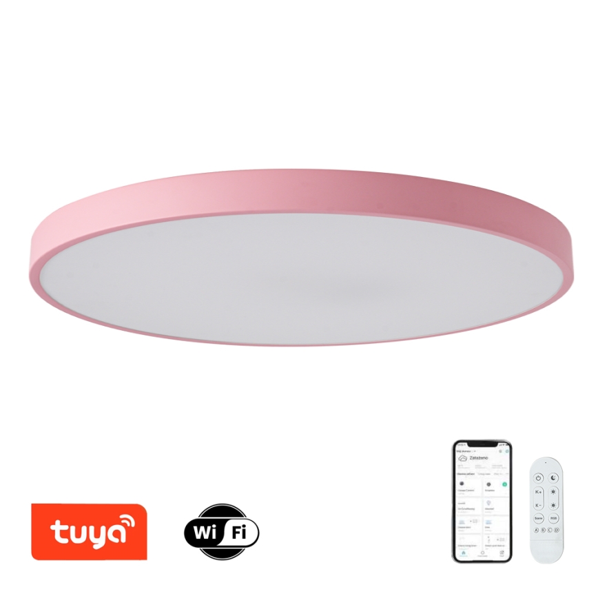 Brilagi - hämardatav LED-valgusti POOL SMART LED/128W/230V, Ø 100 cm, 3000–6000 K, Tuya Wi‑Fi + kaugjuhtimispult, roosa
