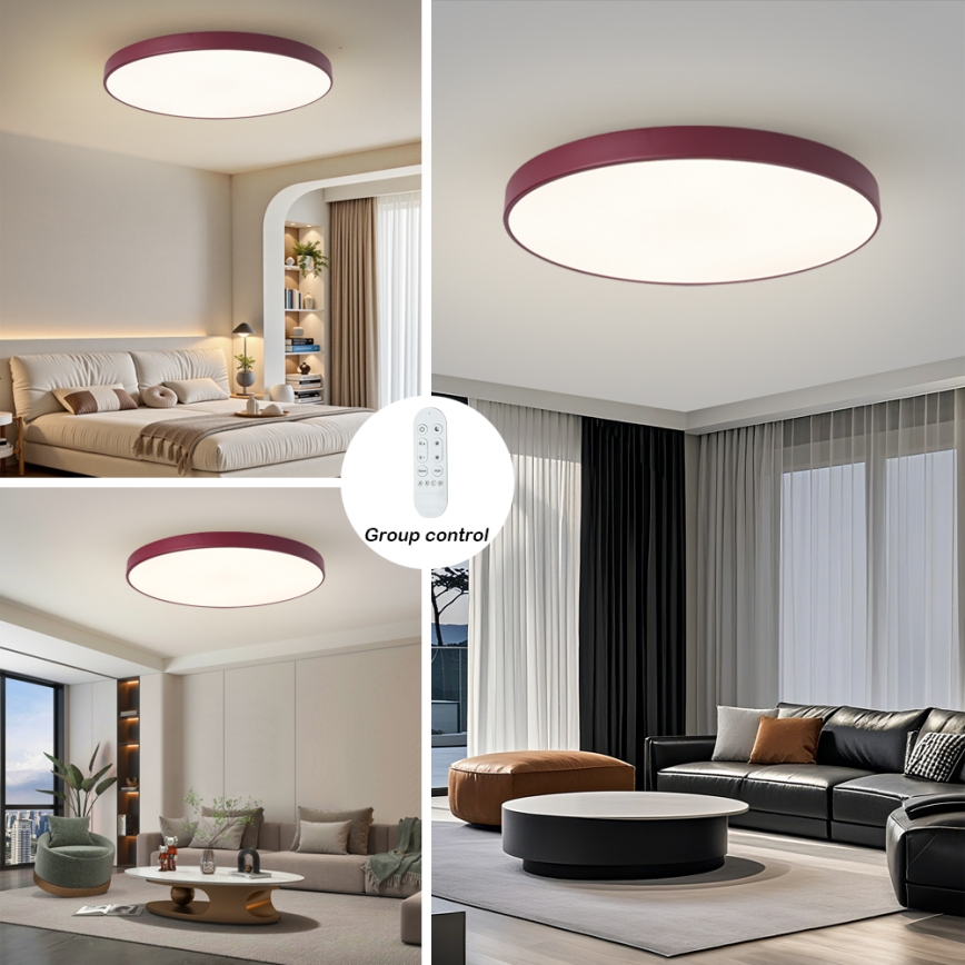 Brilagi - LED hämardatav valgusti POOL SMART LED/128W/230V läbimõõt 100 cm 3000-6000K Wi-Fi Tuya + kaugjuhtimispult bordoopunane