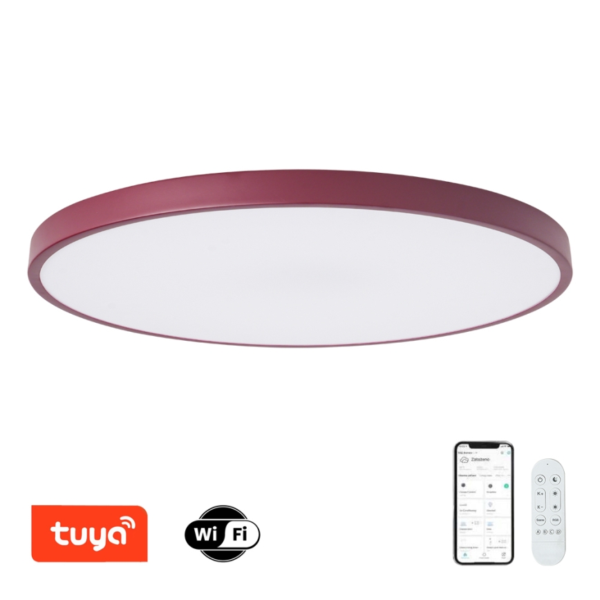 Brilagi - LED hämardatav valgusti POOL SMART LED/128W/230V läbimõõt 100 cm 3000-6000K Wi-Fi Tuya + kaugjuhtimispult bordoopunane