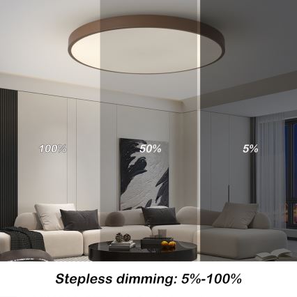 Brilagi - hämardatav LED-valgusti POOL SMART LED/128W/230V läbimõõt 100 cm 3000-6000K Wi-Fi Tuya + kaugjuhtimispult pruun
