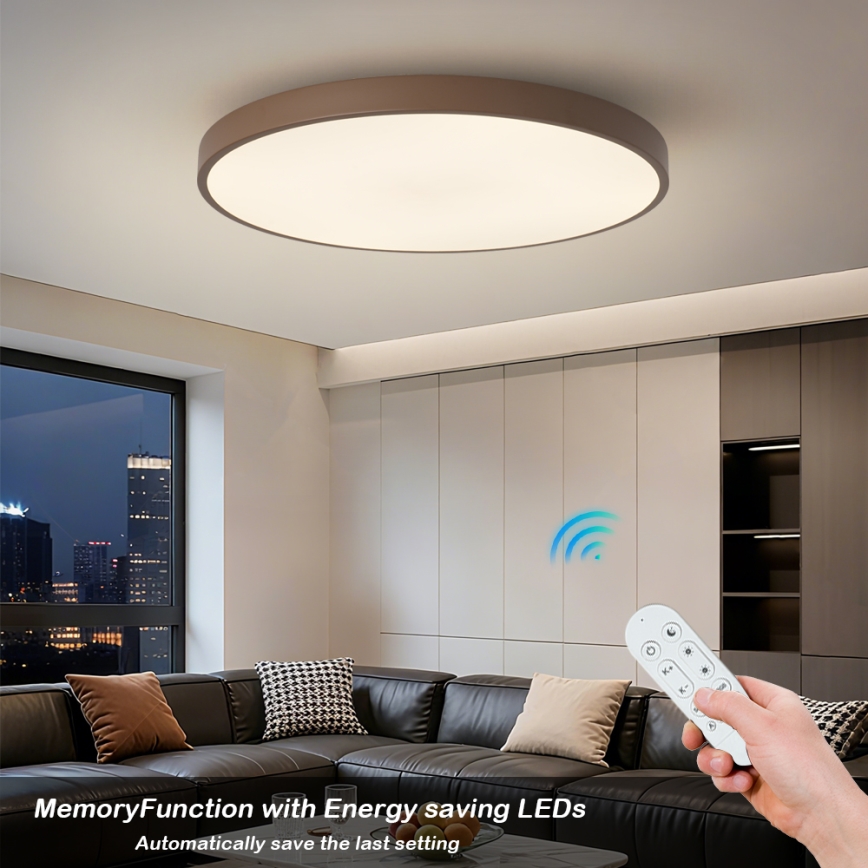 Brilagi - hämardatav LED-valgusti POOL SMART LED/128W/230V läbimõõt 100 cm 3000-6000K Wi-Fi Tuya + kaugjuhtimispult pruun