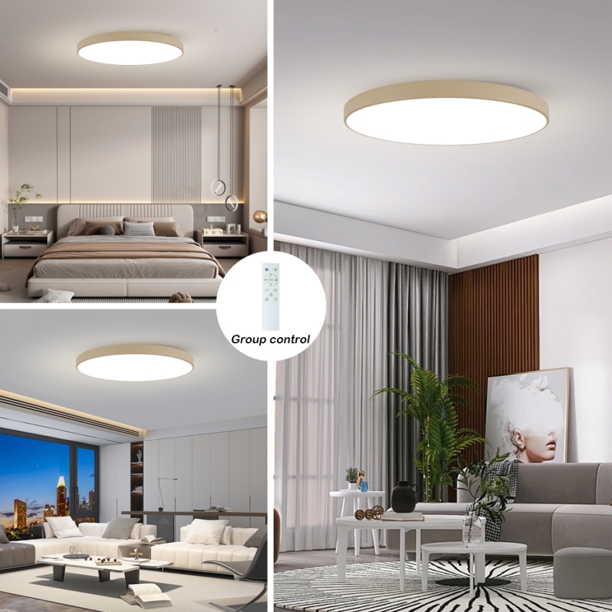 Brilagi - Hämardatav LED laevalgusti POOL SMART LED/180W/230V 3000-6000K 120 cm beež Wi-Fi Tuya + kaugjuhtimispult