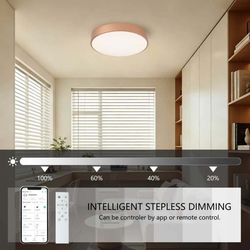 BRILAGI - LED hämardatav laelamp POOL SMART LED/48W/230V 3000-6000K läbimõõt 40 cm Wi-Fi Tuya vaskne + kaugjuhtimispult