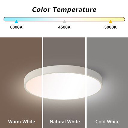 Brilagi - LED hämardatav laelamp POOL SMART LED/48W/230V 40 cm 3000-6000K Wi-Fi Tuya + kaugjuhtimispult valge