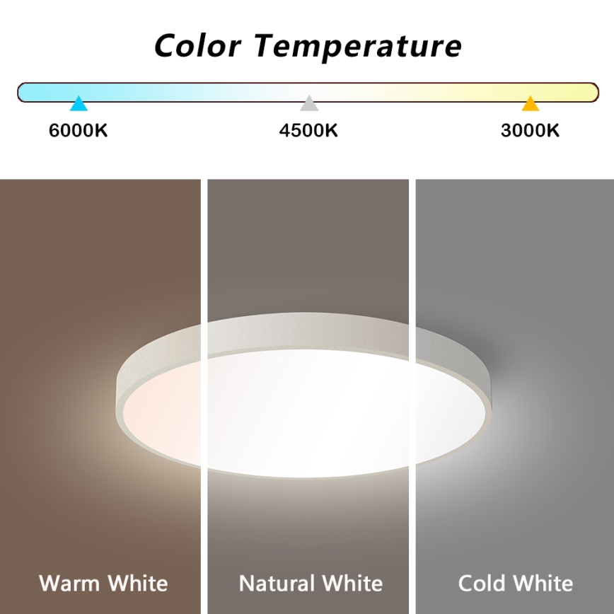 Brilagi - LED hämardatav laelamp POOL SMART LED/48W/230V 40 cm 3000-6000K Wi-Fi Tuya + kaugjuhtimispult valge