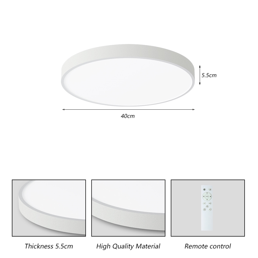 Brilagi - LED Hämardatav laevalgusti POOL SMART LED/48W/230V 40 cm 3000-6000K Wi-Fi Tuya + kaugjuhtimispult valge