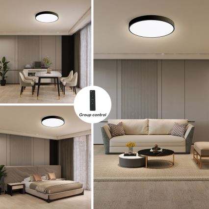 Brilagi - LED hämardatav laelamp POOL SMART LED/48W/230V 40 cm 3000-6000K Wi-Fi Tuya + kaugjuhtimispult must