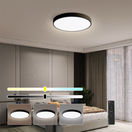 Brilagi - LED hämardatav laelamp POOL SMART LED/48W/230V 40 cm 3000-6000K Wi-Fi Tuya + kaugjuhtimispult must