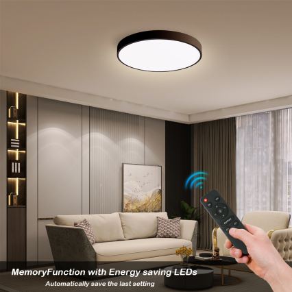 Brilagi - LED hämardatav laelamp POOL SMART LED/48W/230V 40 cm 3000-6000K Wi-Fi Tuya + kaugjuhtimispult must