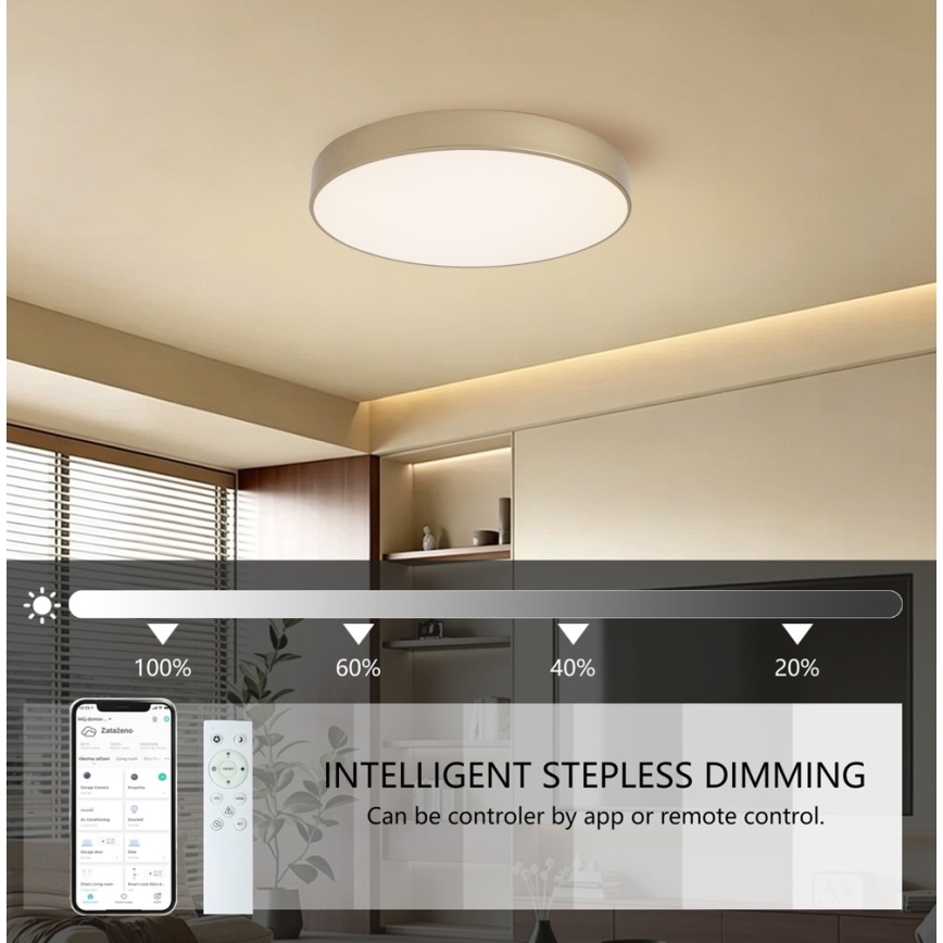 BRILAGI - Hämardatav LED-laelamp POOL SMART LED/60W/230V 3000-6000K läbimõõt 50 cm Wi-Fi Tuya kuldne + kaugjuhtimispult