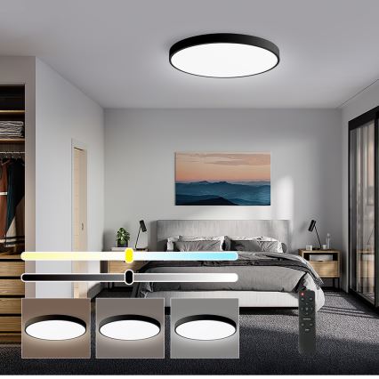 Brilagi - LED Hämardatav laevalgusti POOL SMART LED/60W/230V 50 cm 3000-6000K Wi-Fi Tuya + kaugjuhtimispult must