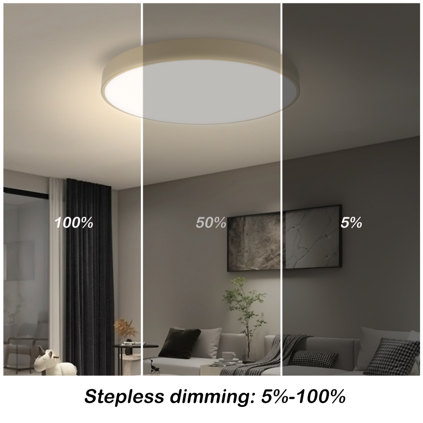 Brilagi - Hämardatav LED laevalgusti POOL SMART LED/60W/230V 3000-6000K läbimõõduga 50 cm Wi-Fi Tuya beež + kaugjuhtimispult