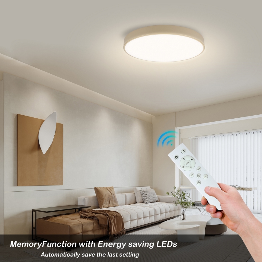 Brilagi - Hämardatav LED laevalgusti POOL SMART LED/60W/230V 3000-6000K läbimõõduga 50 cm Wi-Fi Tuya beež + kaugjuhtimispult