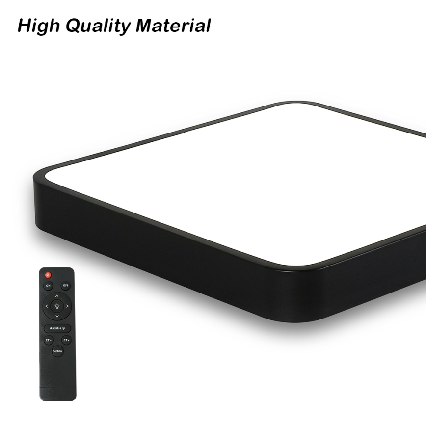 Brilagi - LED Hämardatav laevalgusti POOL SQUARE LED/36W/230V 3000-6000K 40x40 cm must + kaugjuhtimispult