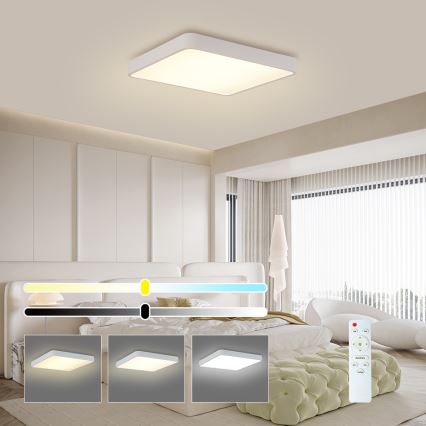 Brilagi - LED Hämardatav laevalgusti POOL SQUARE LED/36W/230V 3000-6000K 40x40 cm valge + kaugjuhtimispult