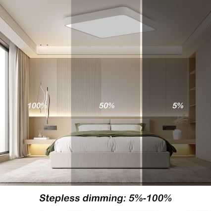 Brilagi - LED Hämardatav laevalgusti POOL SQUARE LED/36W/230V 3000-6000K 40x40 cm valge + kaugjuhtimispult