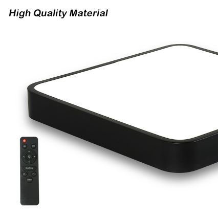 Brilagi - LED Hämardatav laevalgusti POOL SQUARE LED/48W/230V 3000-6000K 50x50 cm must + kaugjuhtimispult