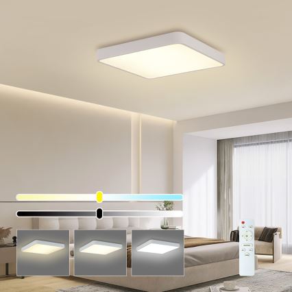 Brilagi - LED Hämardatav laevalgusti POOL SQUARE LED/48W/230V 3000-6000K 50x50 cm valge + kaugjuhtimispult
