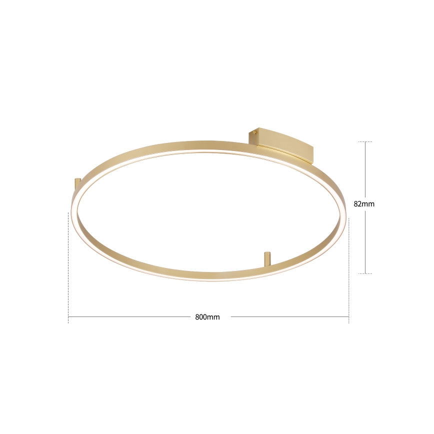 Brilagi - PORTOFINO hämardatav LED laelamp 60W/230V 3000-6000K läbimõõt 80 cm kuldne + kaugjuhtimispult