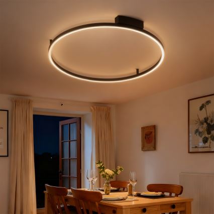 Brilagi - Hämardatav LED-laevalgusti PORTOFINO LED/60W/230V 3000-6000K läbimõõt 80 cm must + kaugjuhtimispult