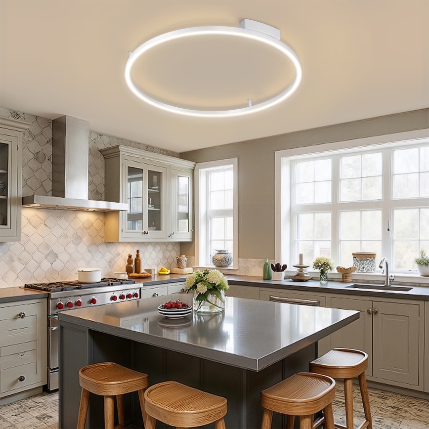 Brilagi - Hämardatav laelamp PORTOFINO LED/60W/230V 3000–6000K Ø 80 cm, hõbedane + kaugjuhtimispult