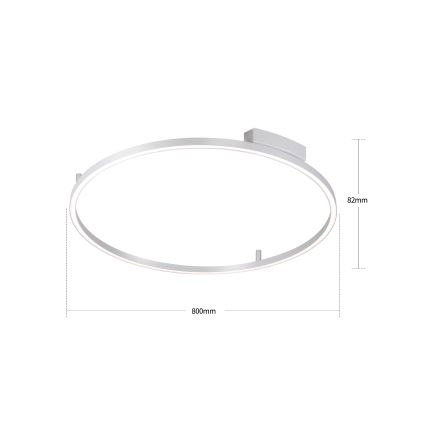 Brilagi - Hämardatav laelamp PORTOFINO LED/60W/230V 3000–6000K Ø 80 cm, hõbedane + kaugjuhtimispult