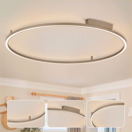 Brilagi - hämardatav LED laevalgusti PORTOFINO LED/85W/230V 3000-6000K läbimõõt 120 cm beež + kaugjuhtimispult