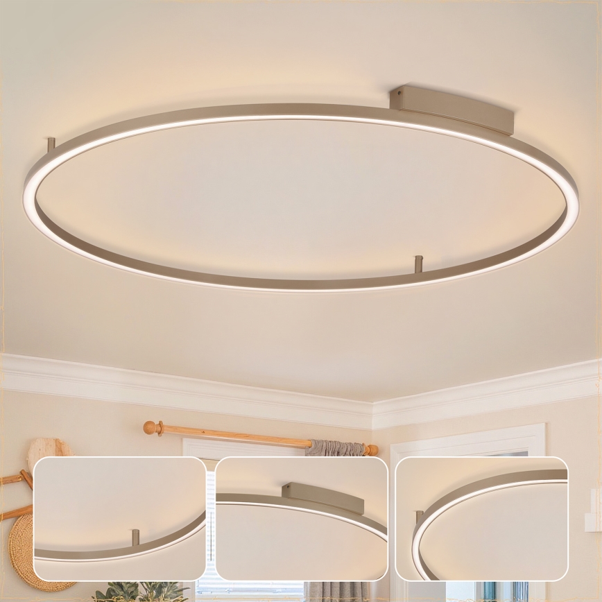 Brilagi - hämardatav LED laevalgusti PORTOFINO LED/85W/230V 3000-6000K läbimõõt 120 cm beež + kaugjuhtimispult