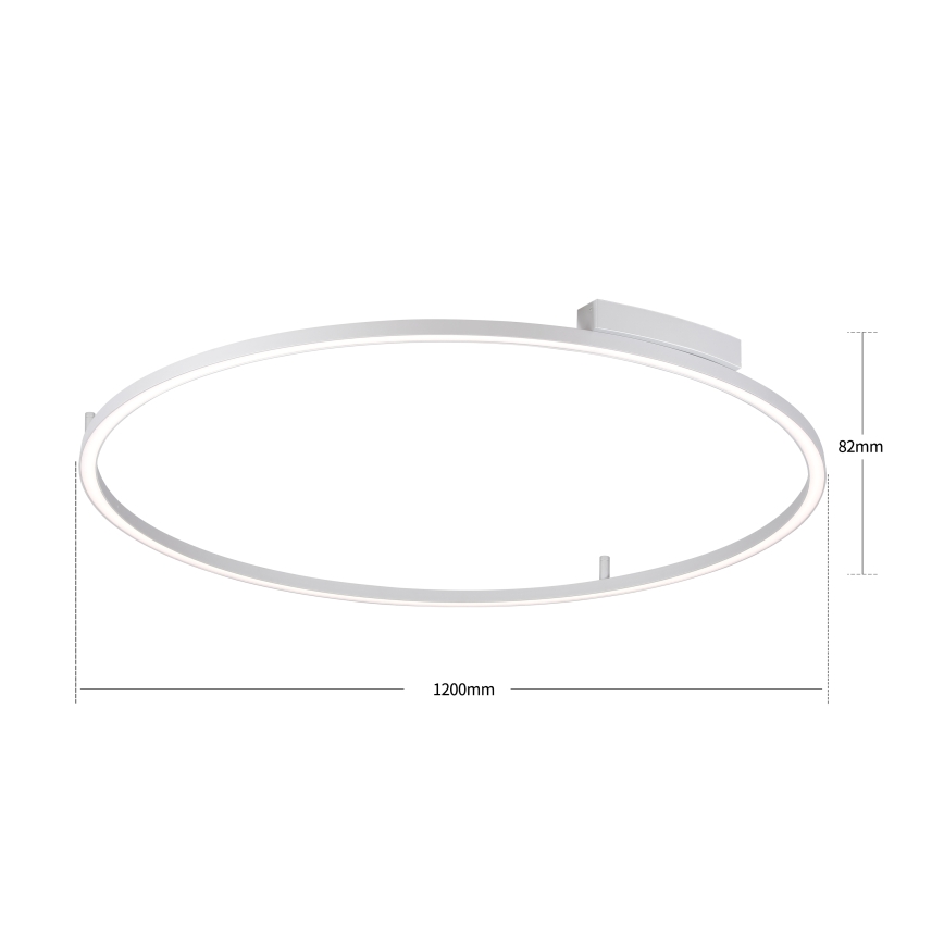 Brilagi - PORTOFINO hämardatav LED-laelamp 85W 230V 3000–6000K Ø 120 cm hõbedane + kaugjuhtimispult