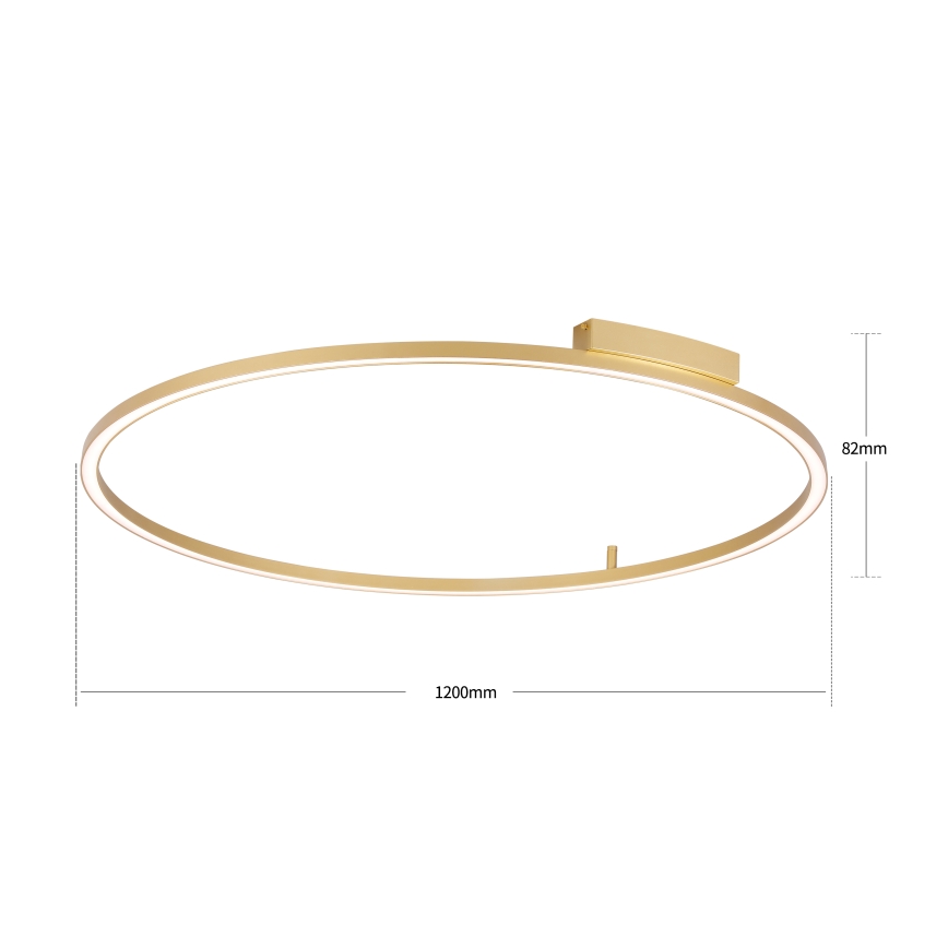 Brilagi - Hämardatav PORTOFINO LED-laelamp LED/85W/230V 3000-6000K läbimõõt 120 cm, kuldne + kaugjuhtimispult