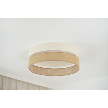 Brilagi - LED Hämardatav laevalgusti ROYAL YUTE LED/24W/230V d. 45 cm 3000/4000/6500K beež/kreemikas  + kaugjuhtimispult