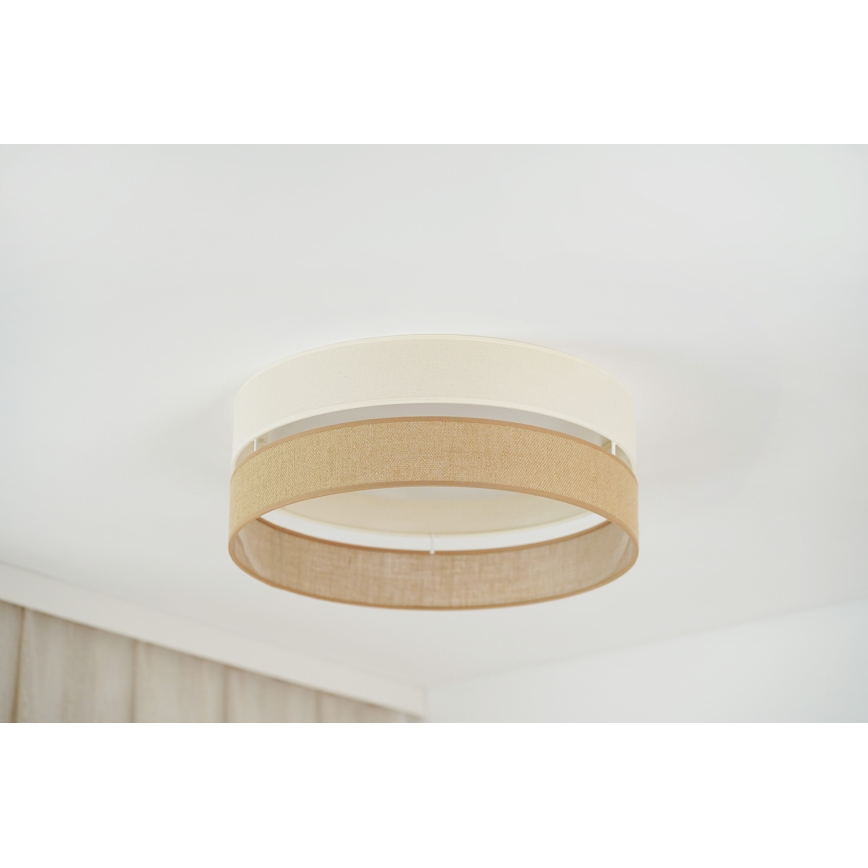 Brilagi - LED Hämardatav laevalgusti ROYAL YUTE LED/24W/230V d. 45 cm 3000/4000/6500K beež/kreemikas  + kaugjuhtimispult
