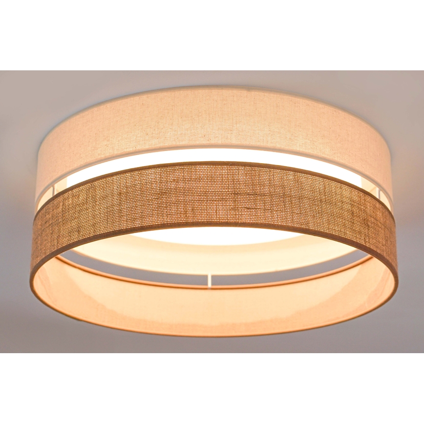 Brilagi - LED Hämardatav laevalgusti ROYAL YUTE LED/24W/230V d. 45 cm 3000/4000/6500K beež/kreemikas  + kaugjuhtimispult