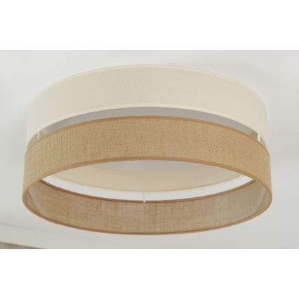 Brilagi - LED Hämardatav laevalgusti ROYAL YUTE LED/24W/230V d. 45 cm 3000/4000/6500K beež/kreemikas  + kaugjuhtimispult