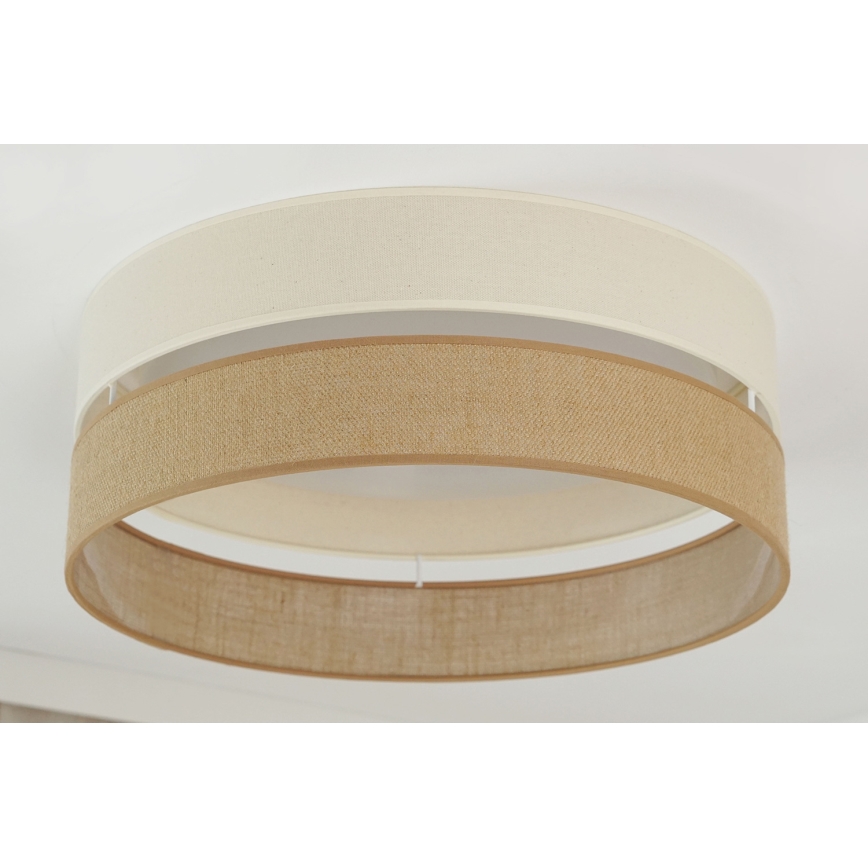Brilagi - LED Hämardatav laevalgusti ROYAL YUTE LED/24W/230V d. 45 cm 3000/4000/6500K beež/kreemikas  + kaugjuhtimispult