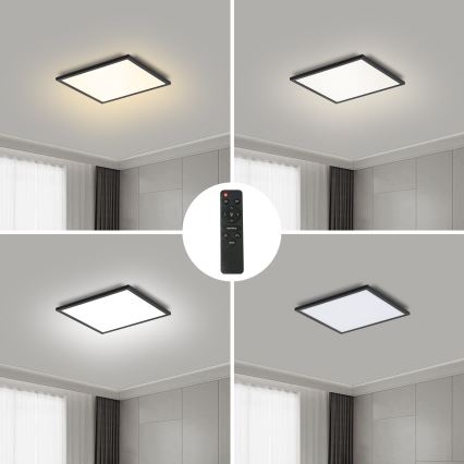 Brilagi - LED Hämardatav laevalgusti SLIMFRAME LED/25W/230V 30x30 cm 3000-6000K must + kaugjuhtimispult