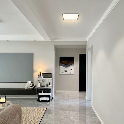 Brilagi - LED-hämardatav laevalgusti SLIMFRAME LED/36W/230V 45x45 cm 3000-6000K must + kaugjuhtimispult