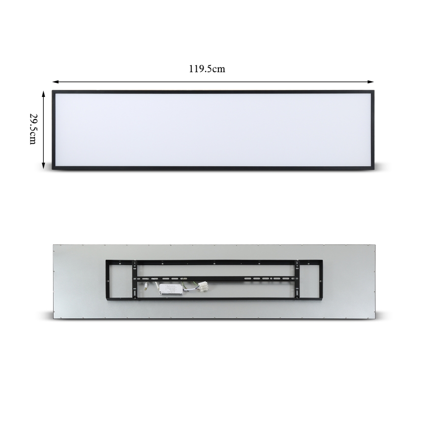 Brilagi - LED hämardatav laevalgusti SLIMFRAME LED/58W/230V 120x30 cm 3000-6000K must + kaugjuhtimispult