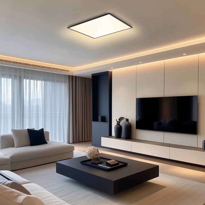 BRILAGI - hämardatav LED-laepaneel SLIMFRAME LED/58W/230V 60x60 cm 3000-6000K must + kaugjuhtimispult