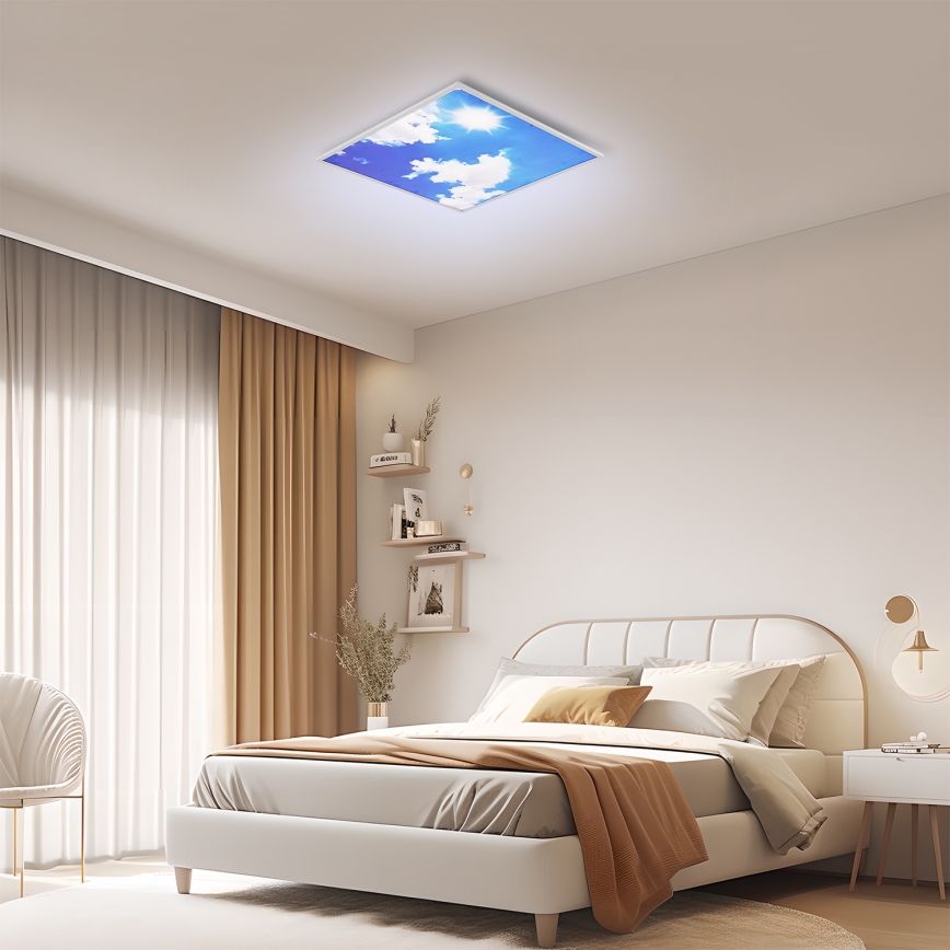 Brilagi - LED-hämardatav laevalgusti SLIMFRAME SKY LED/58W/230V 60x60 cm 3000-6000K hõbedane/sinine + kaugjuhtimispult