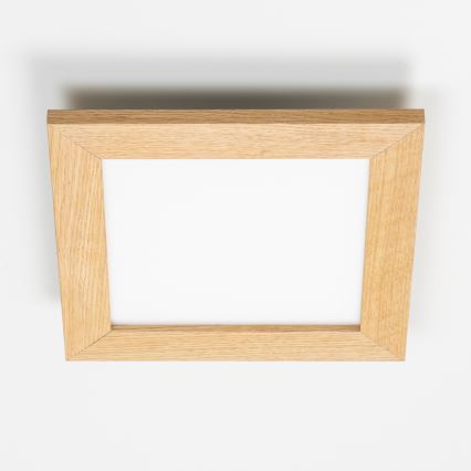 Brilagi - LED Hämardatav laevalgusti SLIMFRAME WOOD LED/25W/230V 34x34 cm 3000-6000K pruun + kaugjuhtimispult