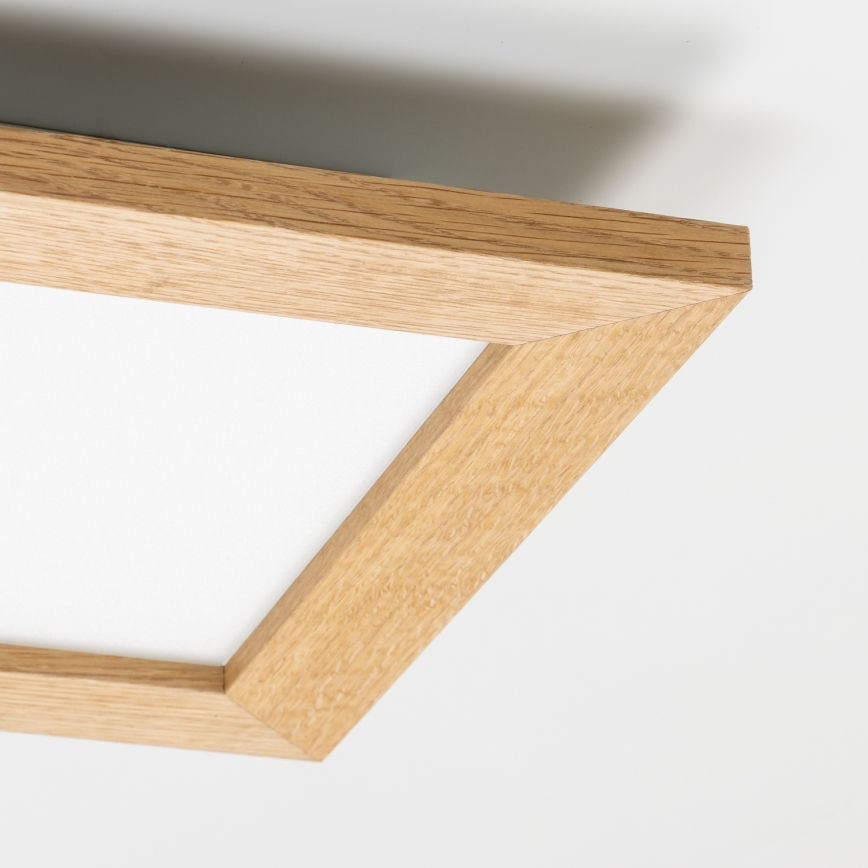 Brilagi - LED Hämardatav laevalgusti SLIMFRAME WOOD LED/25W/230V 34x34 cm 3000-6000K pruun + kaugjuhtimispult