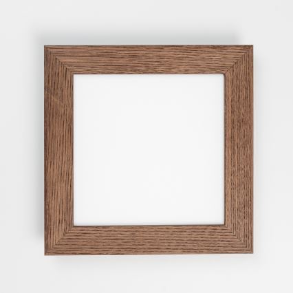 Brilagi - LED Hämardatav laevalgusti SLIMFRAME WOOD LED/25W/230V 34x34 cm 3000-6000K tumepruun + kaugjuhtimispult