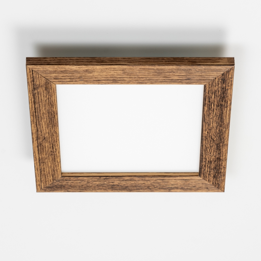 Brilagi - LED Hämardatav laevalgusti SLIMFRAME WOOD LED/25W/230V 34x34 cm 3000-6000K pruun + kaugjuhtimispult
