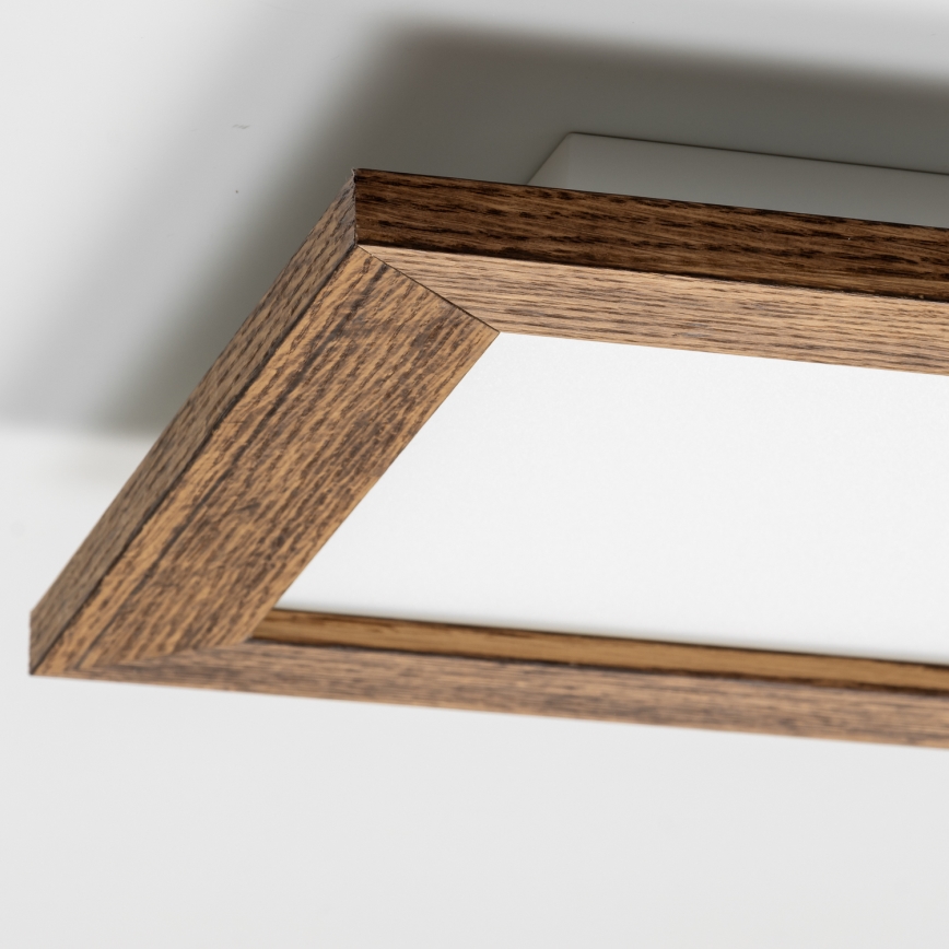 Brilagi - LED Hämardatav laevalgusti SLIMFRAME WOOD LED/25W/230V 34x34 cm 3000-6000K pruun + kaugjuhtimispult