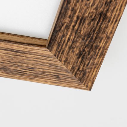 Brilagi - LED Hämardatav laevalgusti SLIMFRAME WOOD LED/25W/230V 34x34 cm 3000-6000K pruun + kaugjuhtimispult