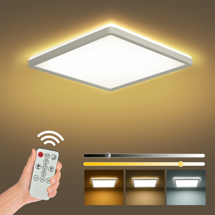 Brilagi - LED Hämardatav laevalgusti ULTRA SLIM LED/18W/230V 2700-6500K 30x30 cm valge + kaugjuhtimispult