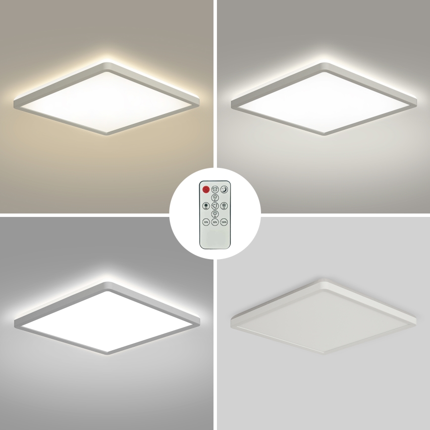 Brilagi - LED Hämardatav laevalgusti ULTRA SLIM LED/18W/230V 2700-6500K 30x30 cm valge + kaugjuhtimispult